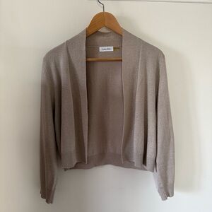 Calvin Klein Champagne Cardigan size L